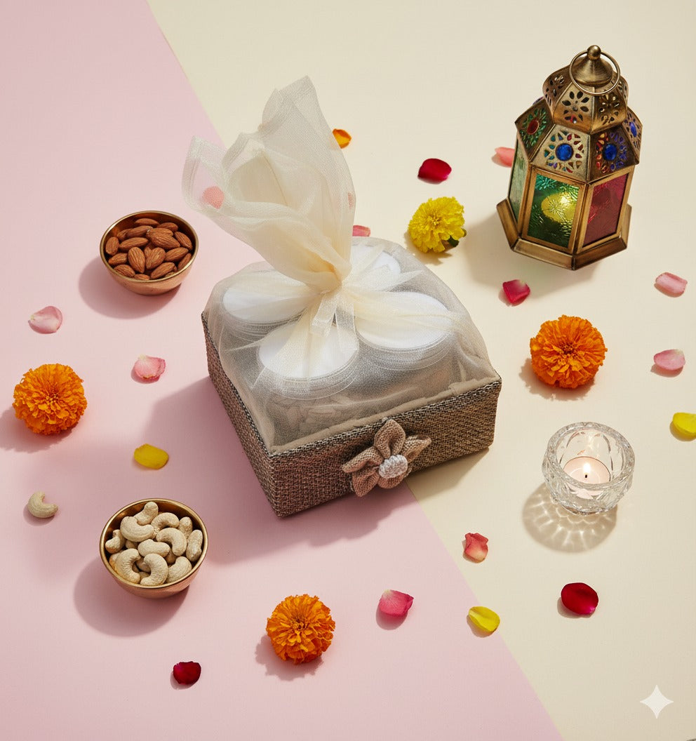 Gift Box Dryfruits Jute 4 Jar Hamper