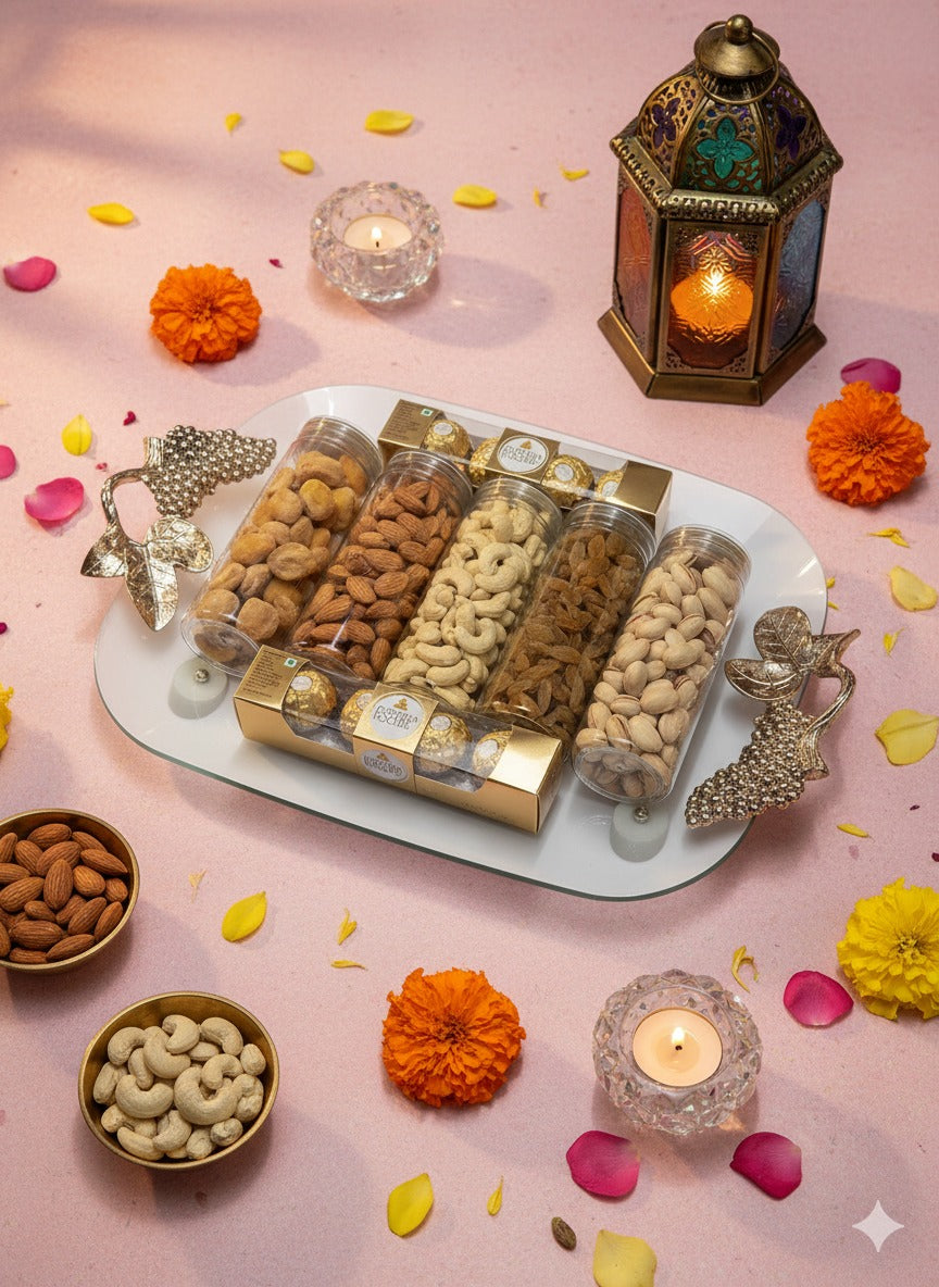 Glass Ovel Gift Tray