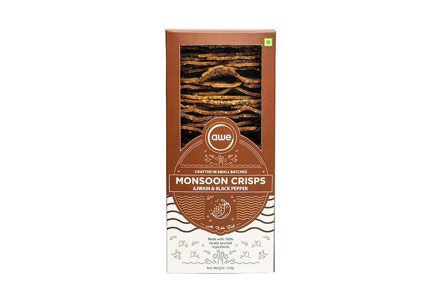 awe Monsoon Crisps Ajwain & Black Pepper awe