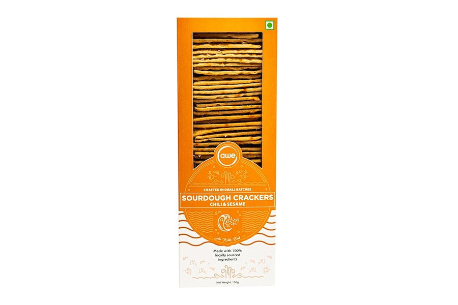 awe Sourdough Crackers Chilli & Sesame awe