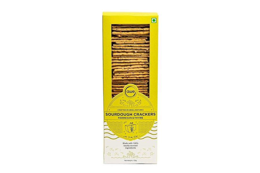 awe Sourdough Crackers Parmesan & Thyme awe