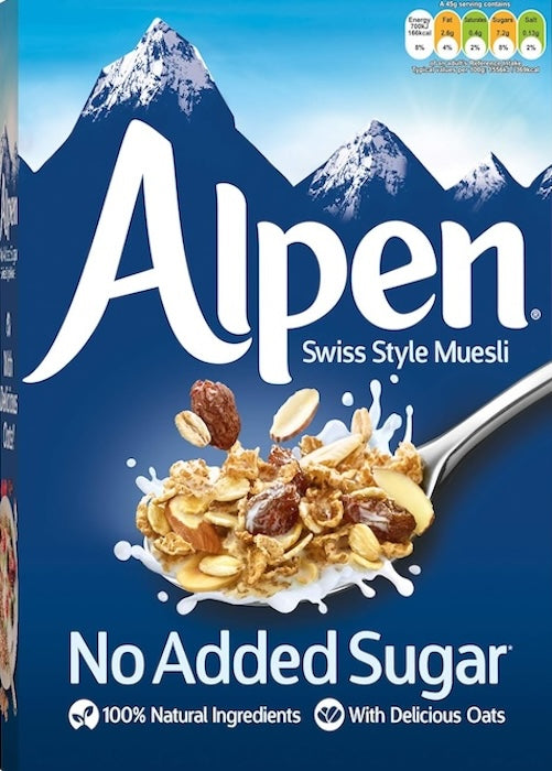Alpen Muesli Swiss Style No Added Sugar Alpen