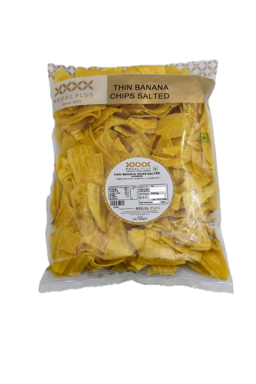 Banana Chips Thin Salted Regal Plus