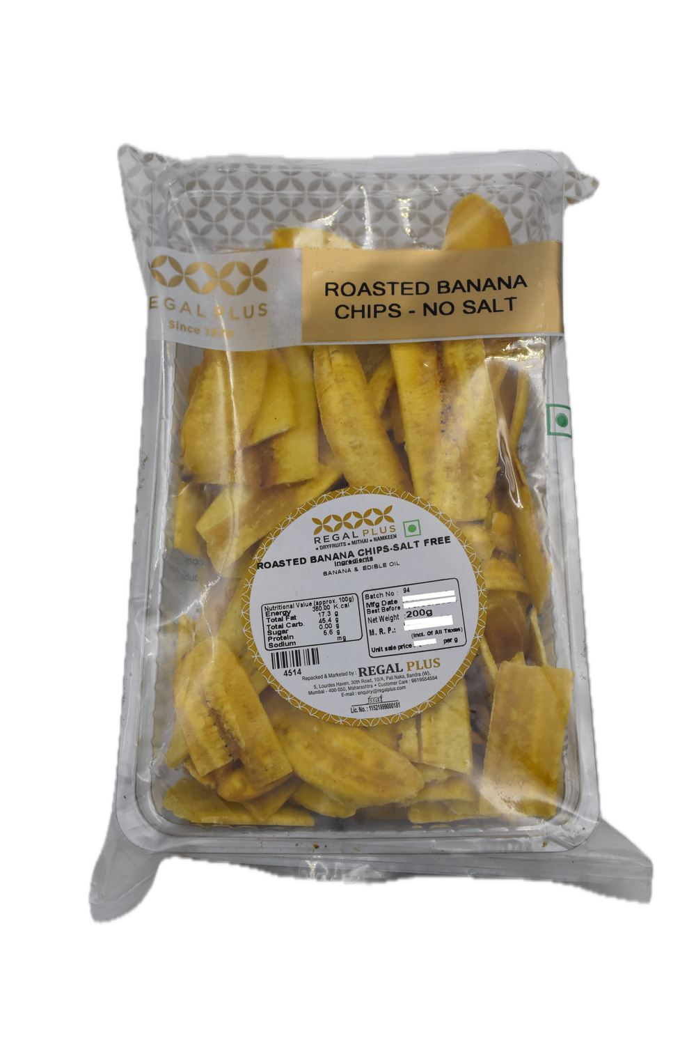 Roasted Banana Chips Salted Regal Plus