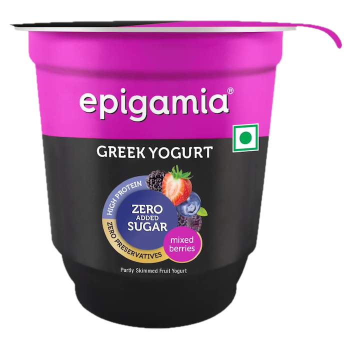 Epigamia Greek Yogurt Mixed Berries (Zero Added Sugar) Epigamia