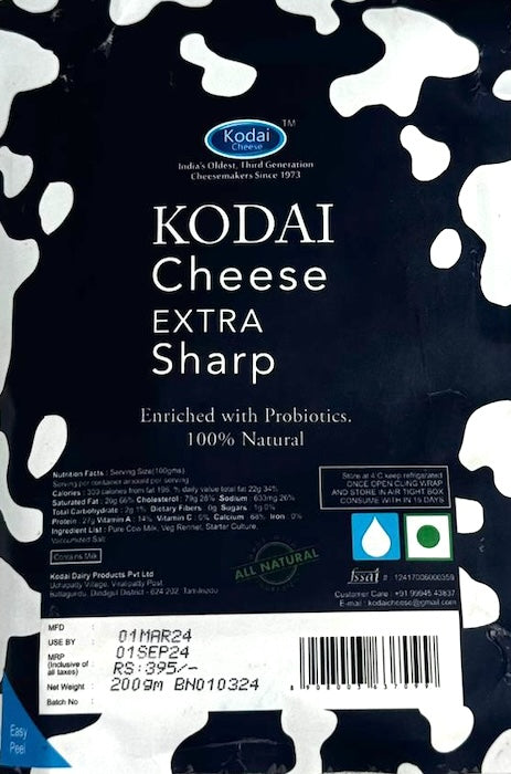 Kodai Cheese Extra Sharp Kodai Cheese