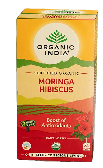 Organic India Organic Moringa Hibiscus Tea Organic India