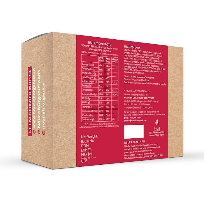 Nourish Organics Oats Cranberry Cookies Nourish Organics