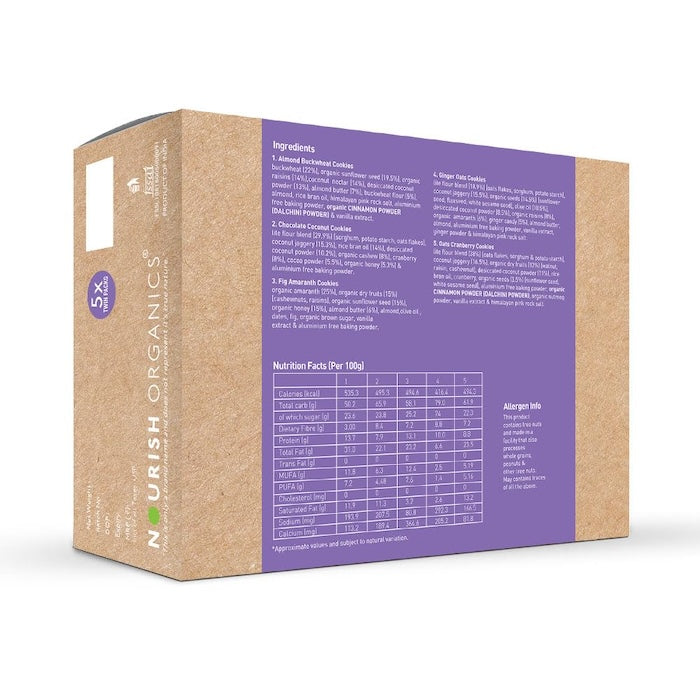 Nourish Organics Variety Cookies Pack Nourish Organics