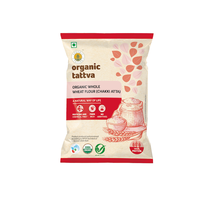 Organic Tattva Organic Wheat Flour (Chakki Atta) Organic Tattva