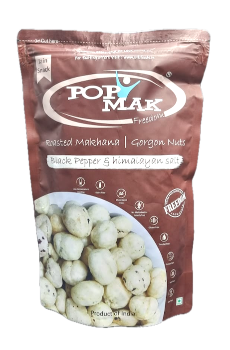 Popmak Roasted Makhana Black Pepper & Himalayan Salt Pop Mak