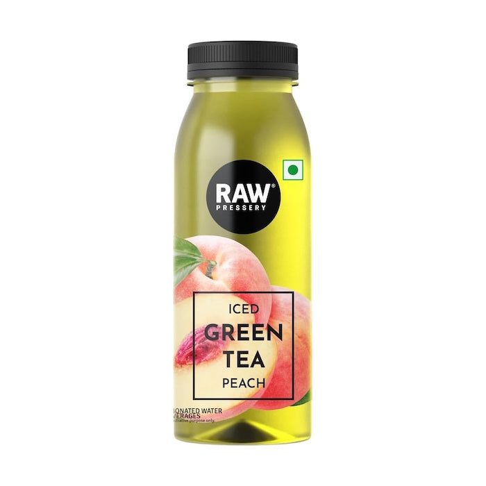 Raw Iced Green Tea Peach Raw Pressery
