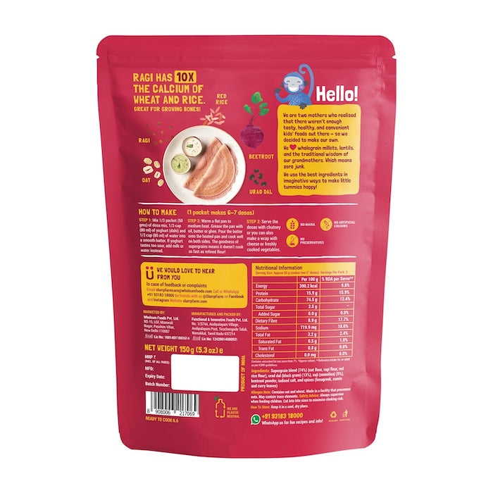 Slurrp Farm Millet Dosa Mix Beetroot Slurrp Farm