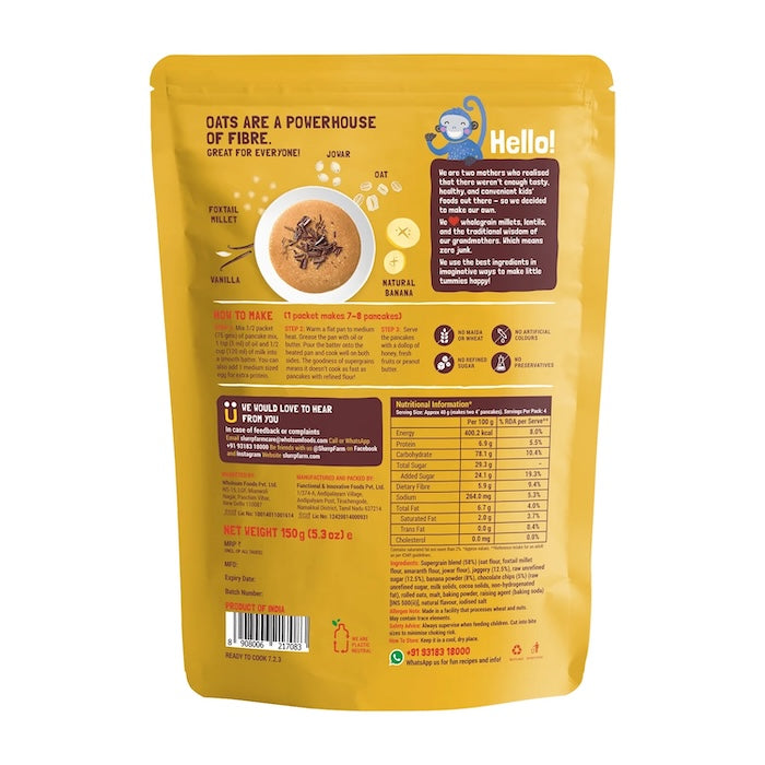 Slurrp Farm Millet Pancake Mix Banana Choco-Chip Slurrp Farm