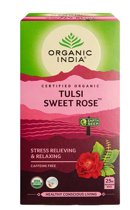 Organic India Organic Tulsi Sweet Rose Tea Organic India