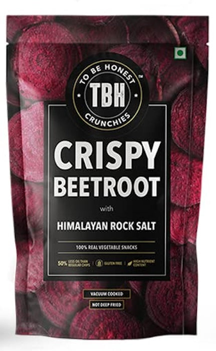 To Be Honest Crunchies Crispy Beetroot with Himalayan Rock Salt To Be Honest