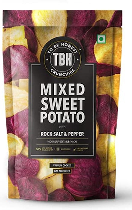To Be Honest Crunchies Mixed Sweet Potato with Rock Salt & Pepper To Be Honest