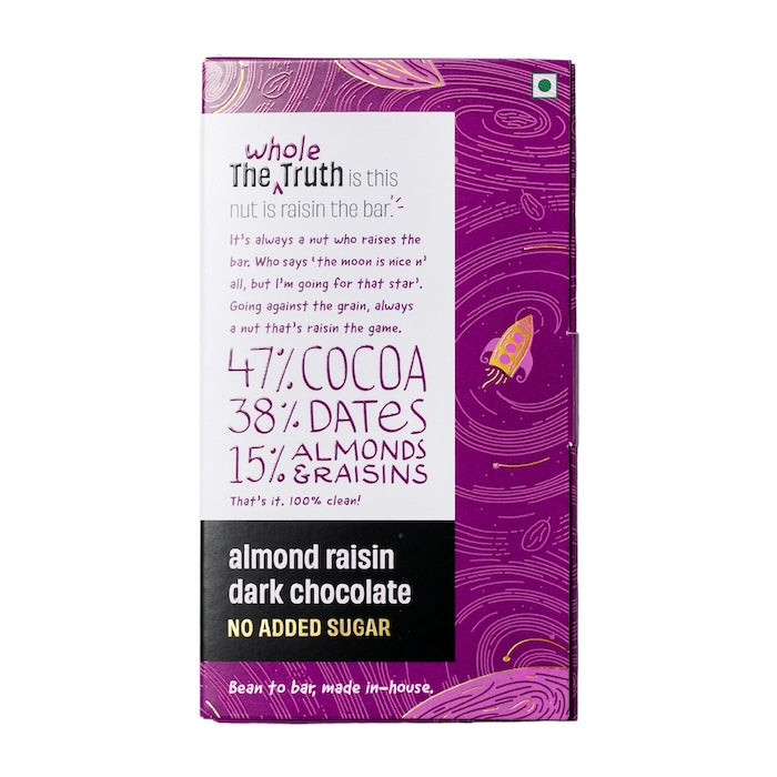 The Whole Truth Almond Raisin Dark Chocolate The Whole Truth