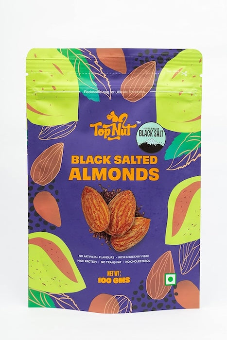 Top Nut Black Salted Almonds Regal Plus