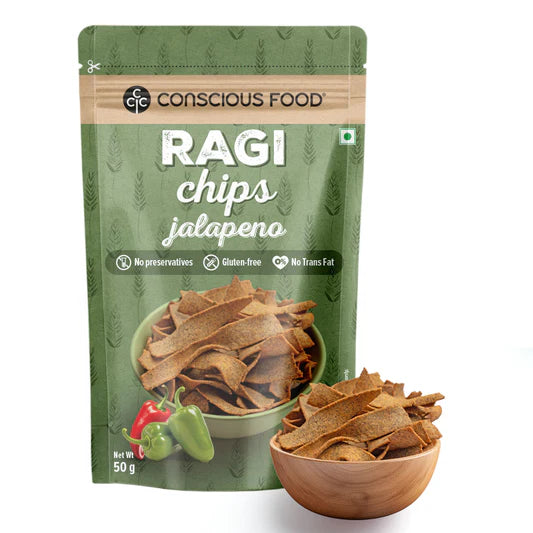 Conscious Food Ragi Chips Jalapeno Conscious Food