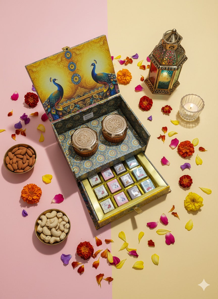 Gift Box Dryfruits Peacock Laser Combo
