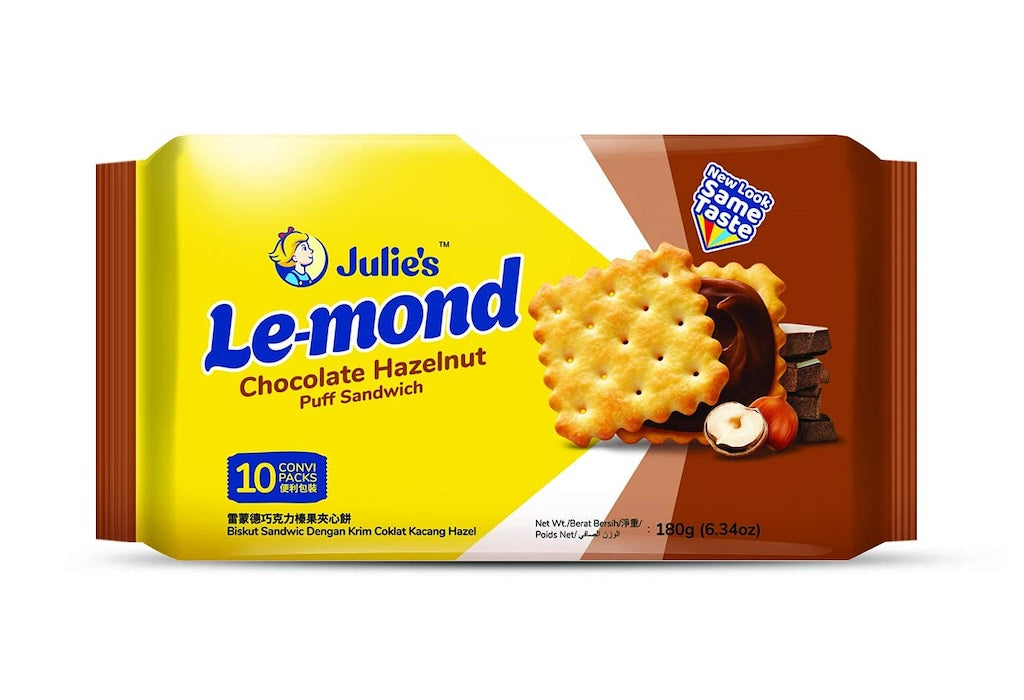 Julie's Le-mond Chocolate Hazelnut Puff Sandwich Julie's