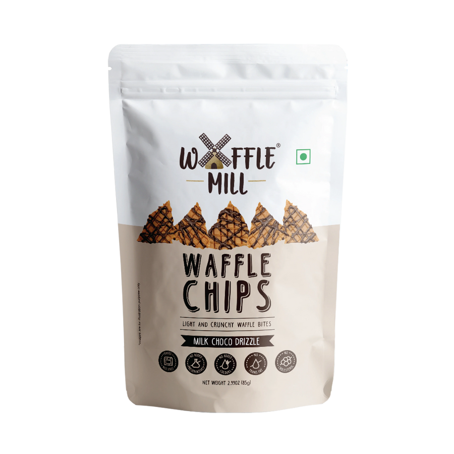 Waffle Chips Milk Choco Drizzle Waffle Mill