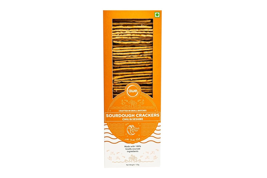 Awe Sourdough Crackers Chilli & Sesame