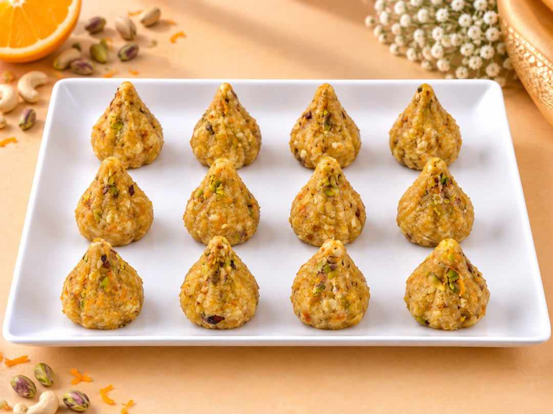 ORANGE NO SUGAR MODAK