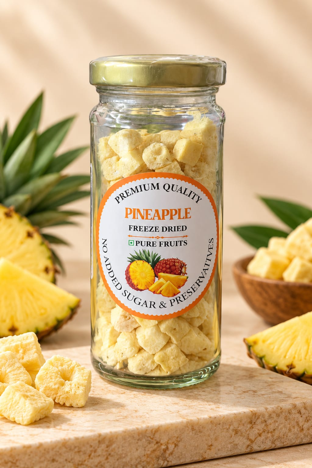 FREEZE DRIED PINEAPPLE SLICES 25G