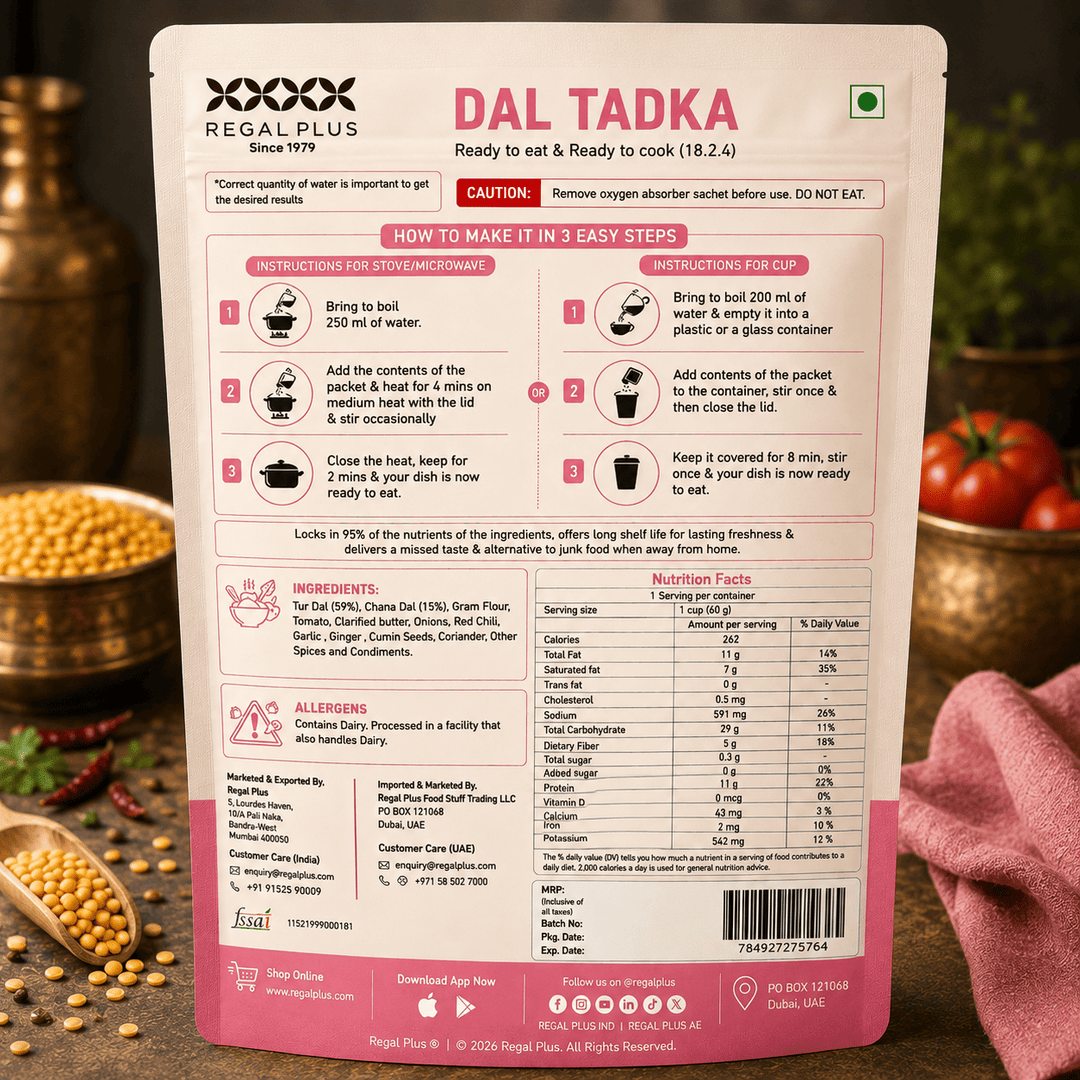 FREEZE DRIED DAL TADKA 60G
