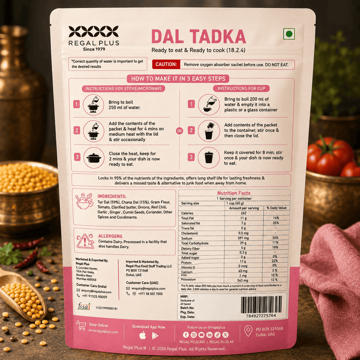 FREEZE DRIED DAL TADKA 60G