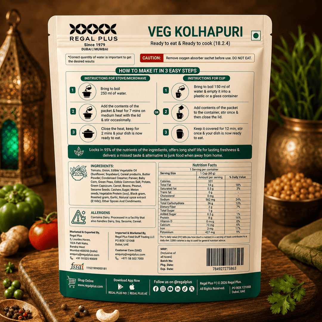 FREEZE DRIED VEG KOLHAPURI 60G