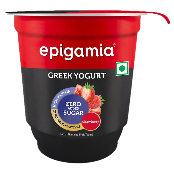 Epigamia Greek Yogurt Strawberry (Zero Added Sugar)