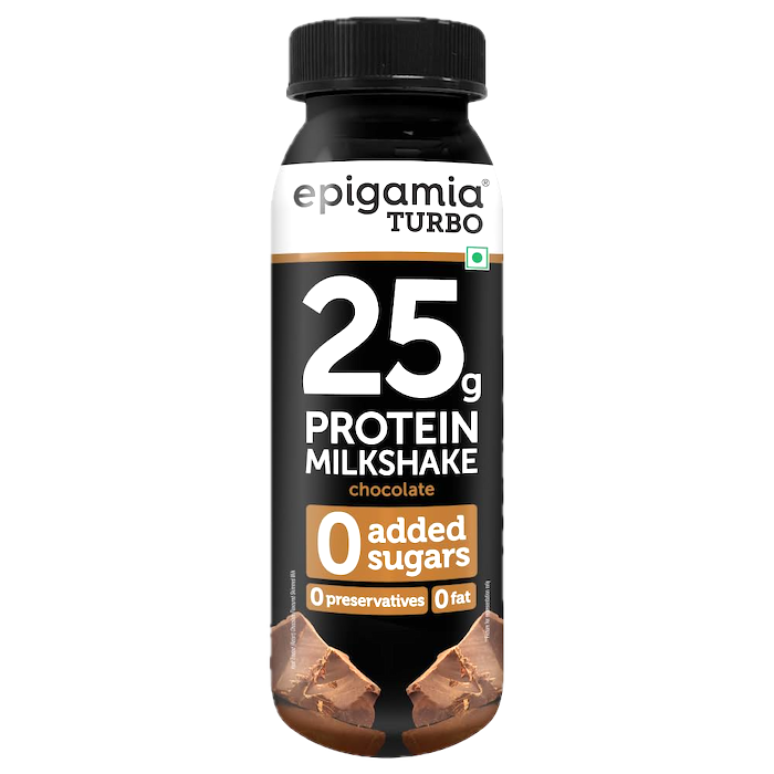 Epigamia Turbo Protein Milkshake Chocolate (No Added Sugar)