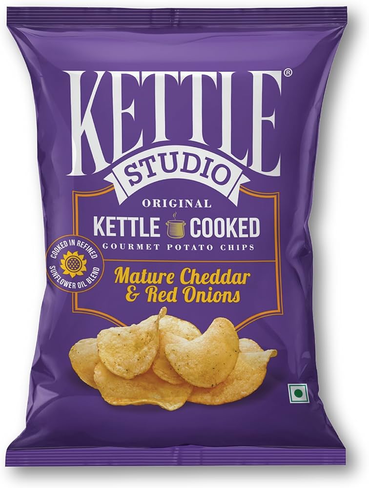 Kettle Studio Chips Cheddar Red Onions