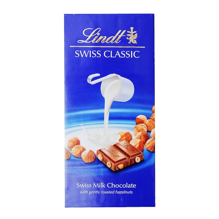 Lindt Classic Milk Chocolate with Hazelnuts Bar