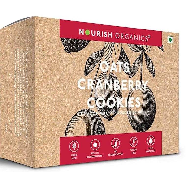 Nourish Organics Oats Cranberry Cookies