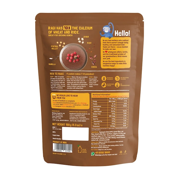 Slurrp Farm Millet Pancake Mix Chocolate