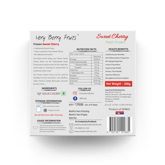 Very Berry Fruits Frozen Sweet Cherry