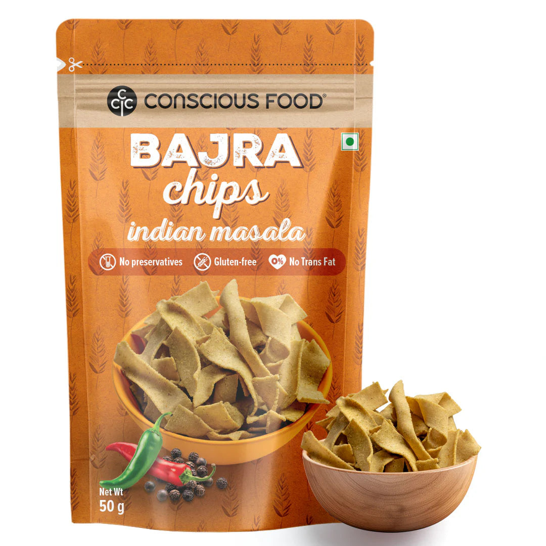 Conscious Food Bajra Chips Indian Masala