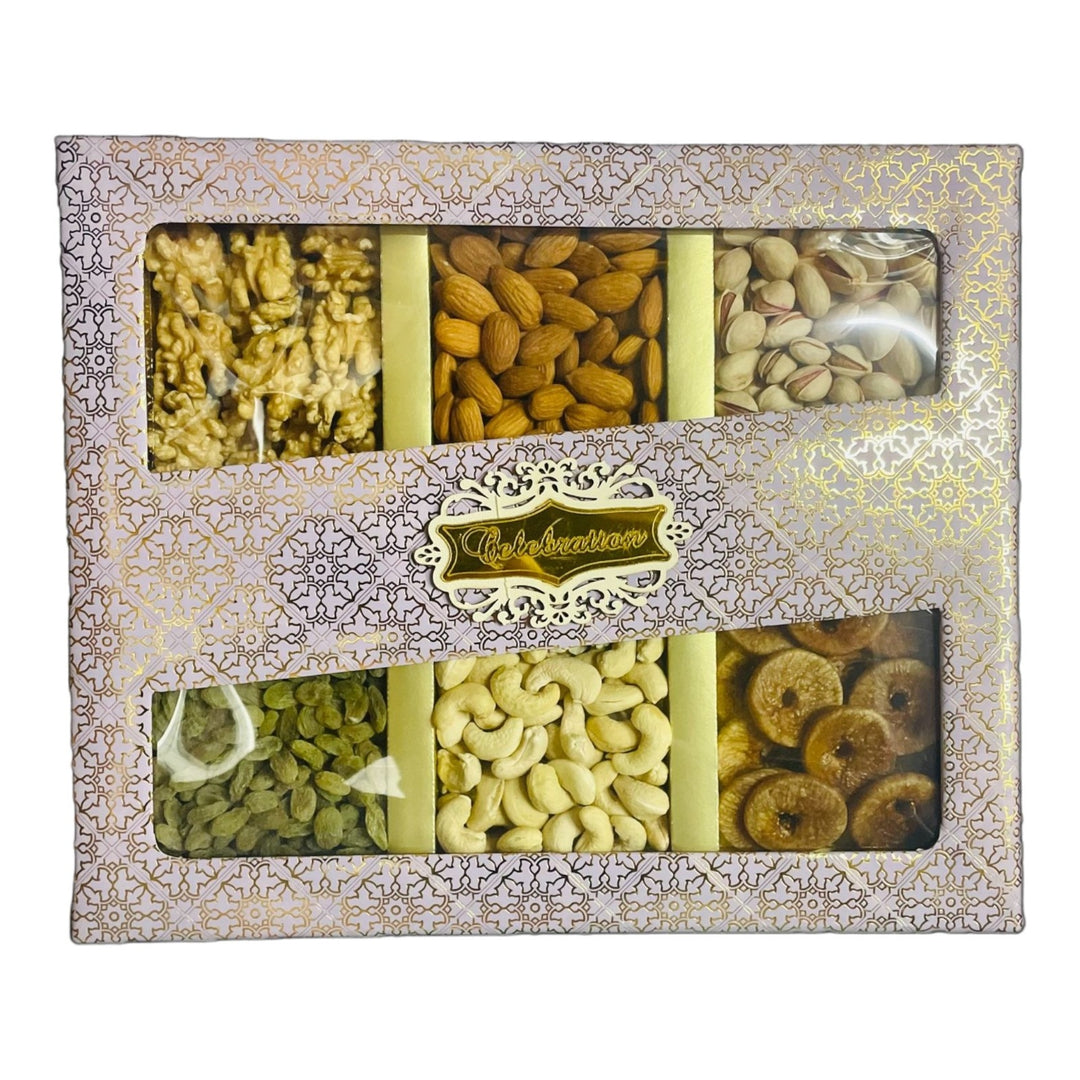 Gift Box Dryfruit Purple 6 Part Regal Plus