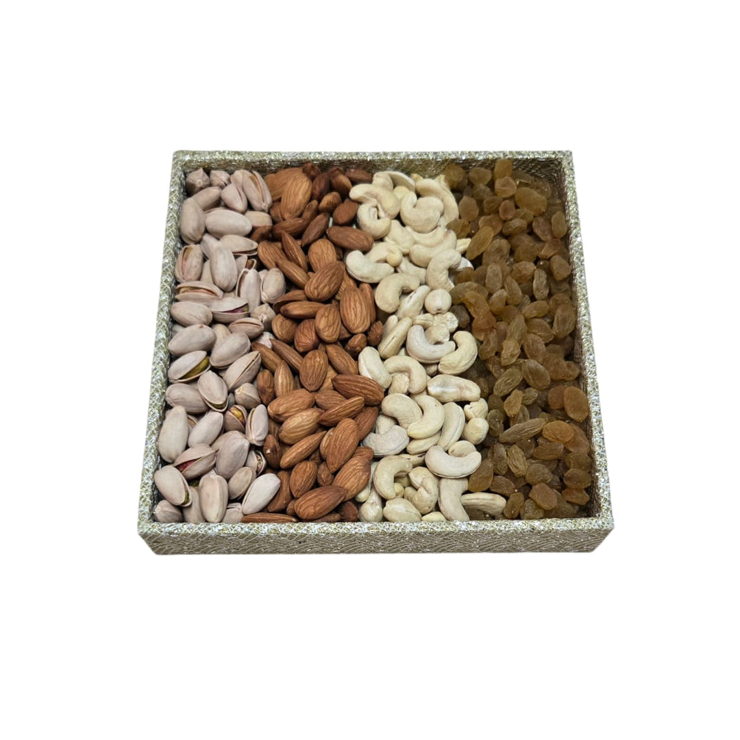 Gift Tray Dryfruits Glitter Small Regal Plus