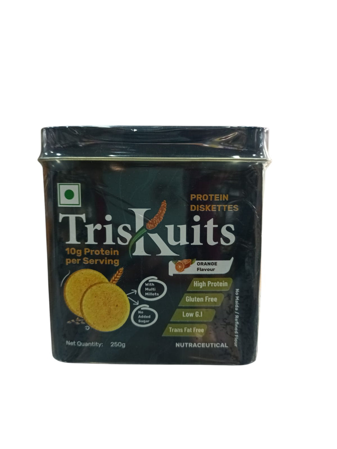 TrisKuits Protein Diskettes (Orange Flavour)